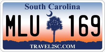 SC license plate MLU169