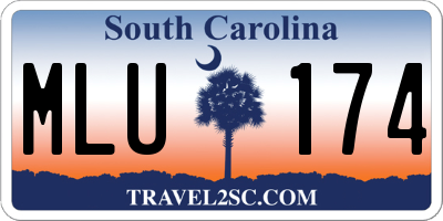 SC license plate MLU174