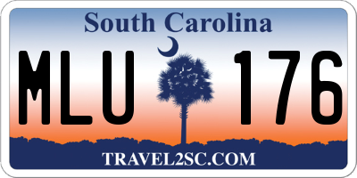 SC license plate MLU176