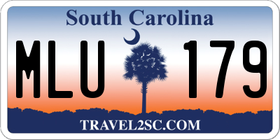 SC license plate MLU179
