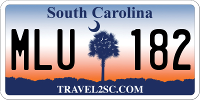 SC license plate MLU182