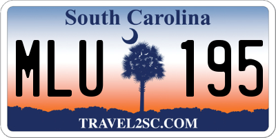 SC license plate MLU195