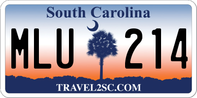 SC license plate MLU214