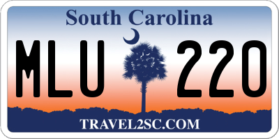 SC license plate MLU220