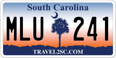 SC license plate MLU241