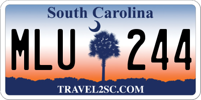 SC license plate MLU244