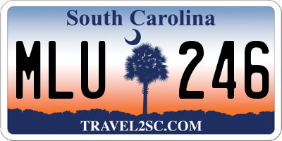 SC license plate MLU246