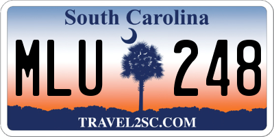 SC license plate MLU248