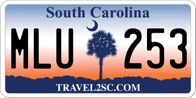 SC license plate MLU253