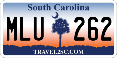 SC license plate MLU262