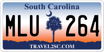 SC license plate MLU264