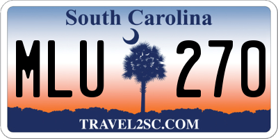 SC license plate MLU270