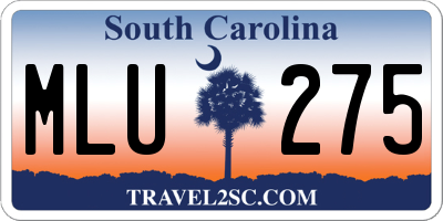 SC license plate MLU275