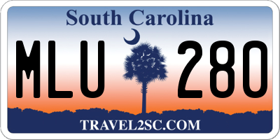 SC license plate MLU280