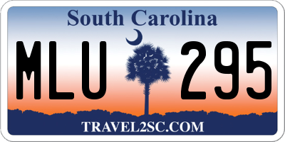 SC license plate MLU295