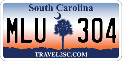 SC license plate MLU304