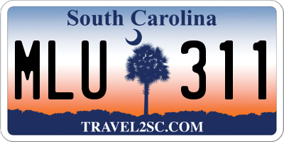 SC license plate MLU311