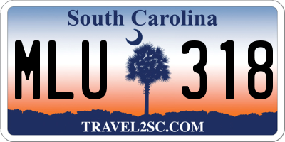SC license plate MLU318