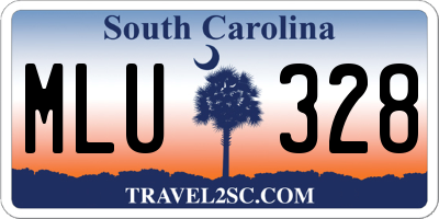 SC license plate MLU328