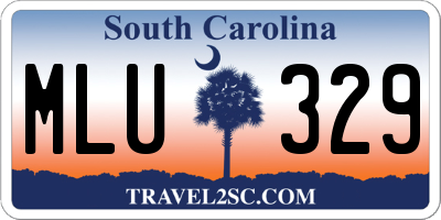 SC license plate MLU329