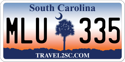 SC license plate MLU335