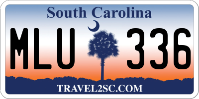 SC license plate MLU336