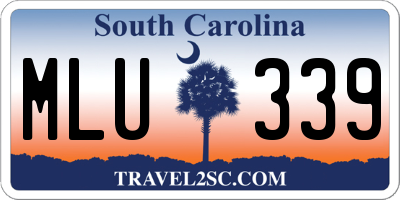 SC license plate MLU339