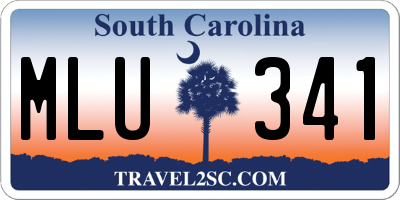 SC license plate MLU341