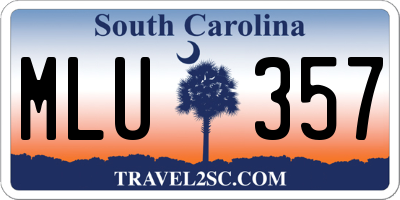 SC license plate MLU357