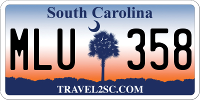 SC license plate MLU358