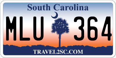 SC license plate MLU364