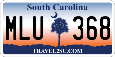 SC license plate MLU368