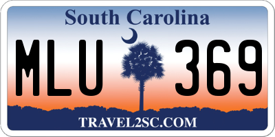 SC license plate MLU369