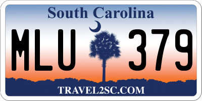 SC license plate MLU379