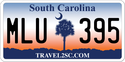 SC license plate MLU395