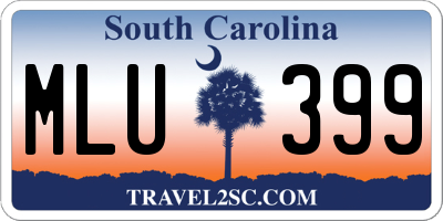 SC license plate MLU399