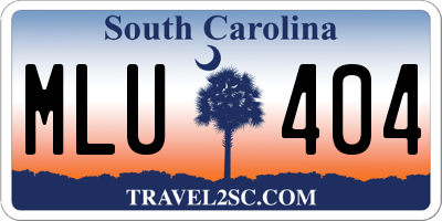 SC license plate MLU404