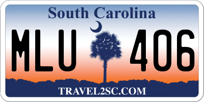 SC license plate MLU406