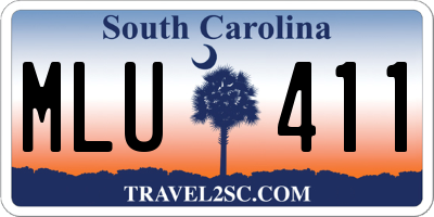 SC license plate MLU411