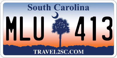 SC license plate MLU413