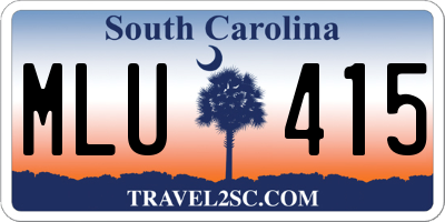 SC license plate MLU415
