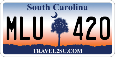 SC license plate MLU420