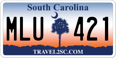 SC license plate MLU421