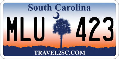 SC license plate MLU423