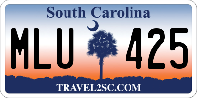 SC license plate MLU425
