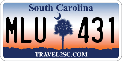 SC license plate MLU431