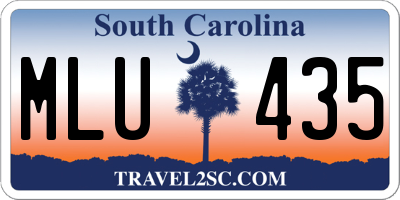 SC license plate MLU435