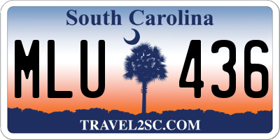 SC license plate MLU436