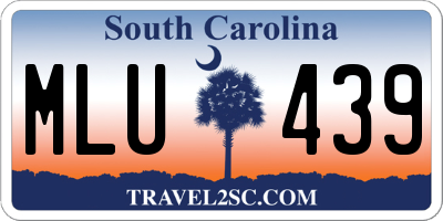SC license plate MLU439