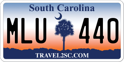 SC license plate MLU440